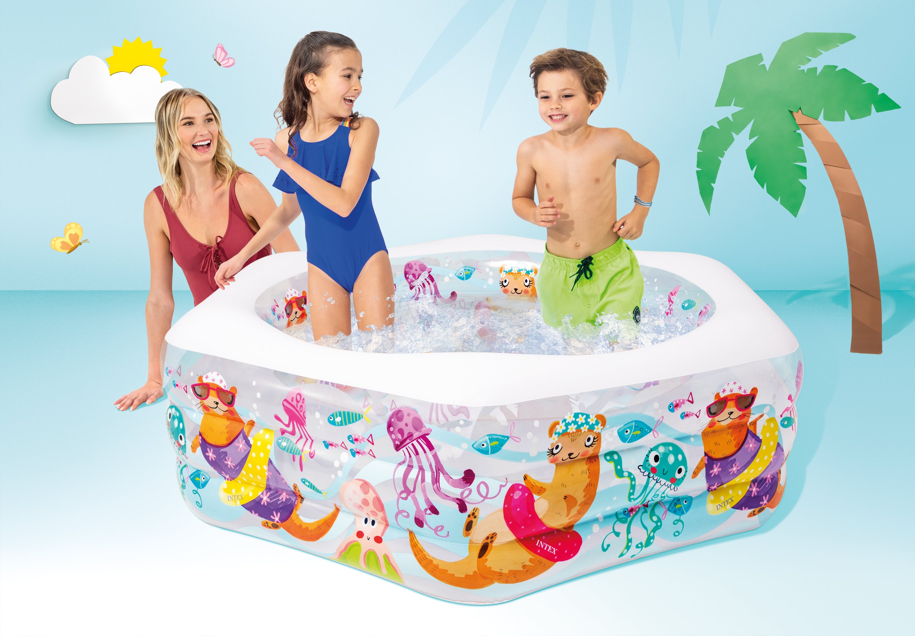 INTEX Deluxe Happy Otter Family Pool