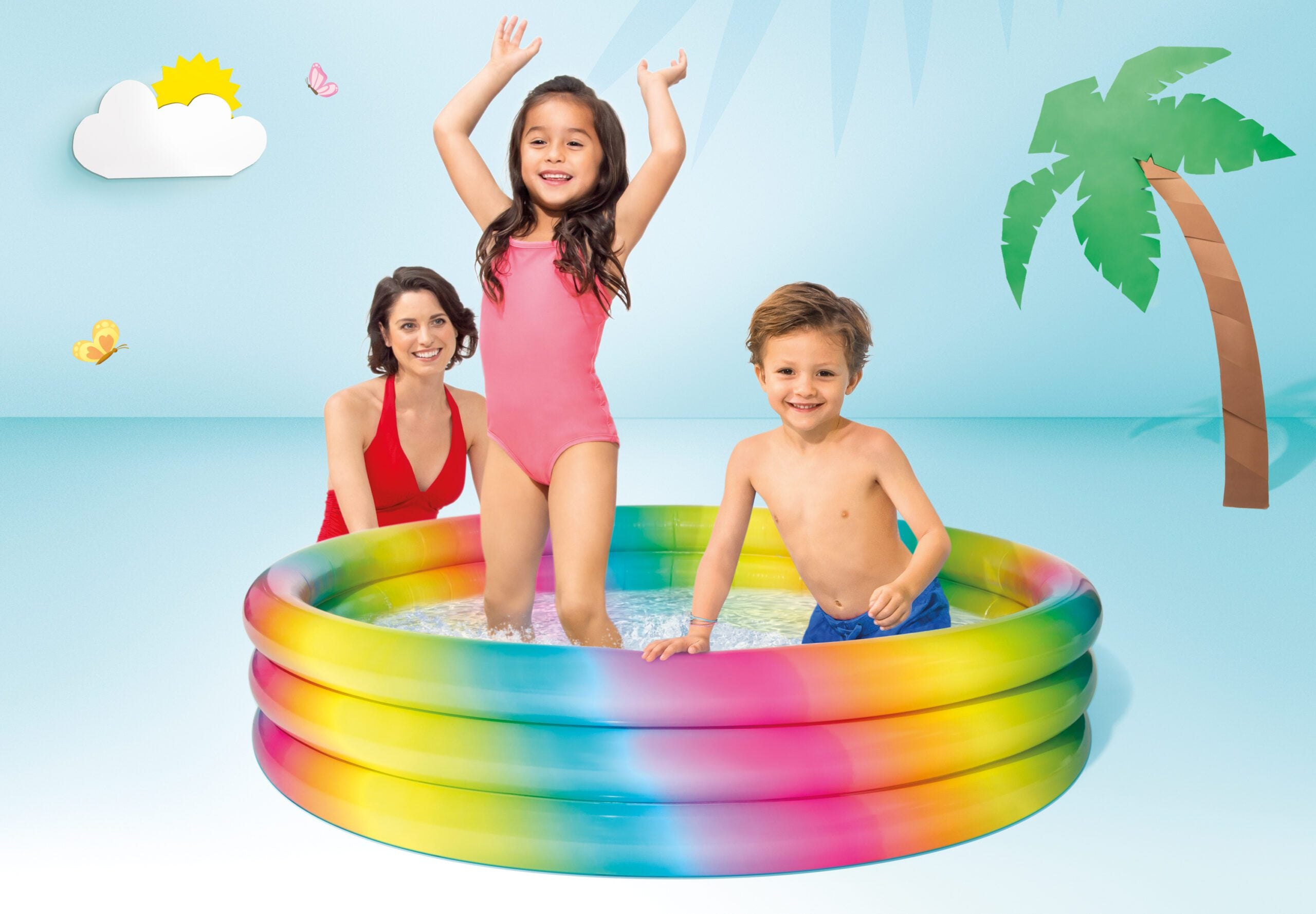 Intex Rainbow Ombre Kids Pool - 147cm