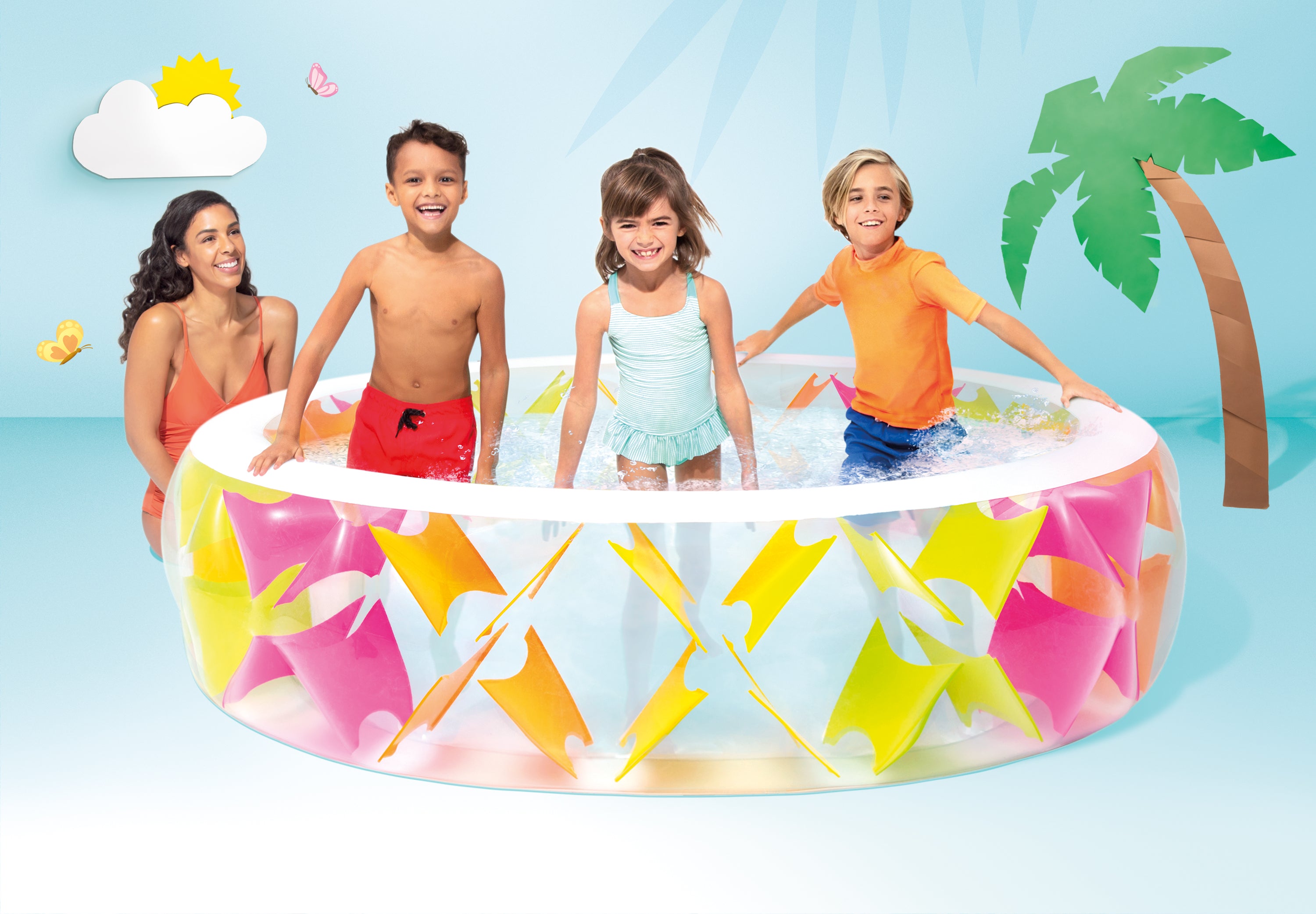INTEX Pinwheel Swim Centre Pool 229cm