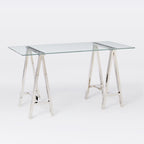 Venus Stainless Steel & Glass Office Desk