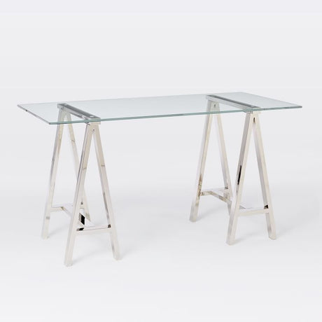 Venus Stainless Steel & Glass Office Desk