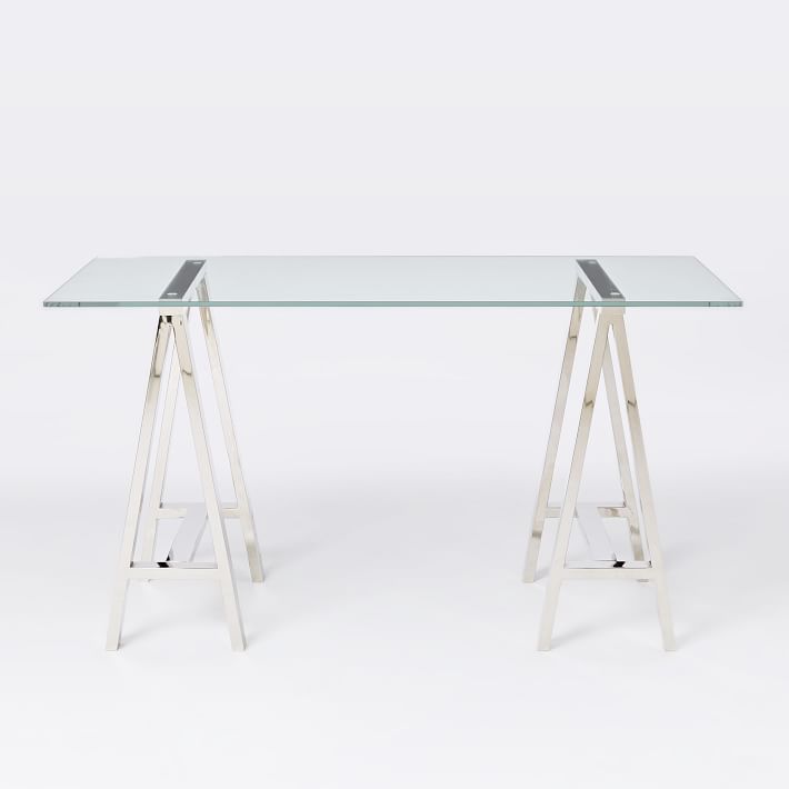Venus Stainless Steel & Glass Office Desk