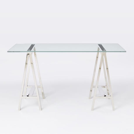 Venus Stainless Steel & Glass Office Desk