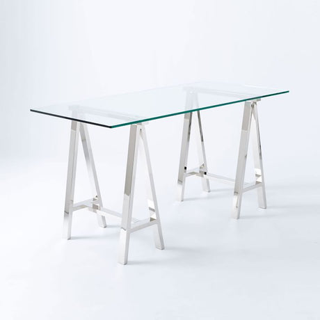 Venus Stainless Steel & Glass Office Desk