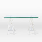 Venus Stainless Steel & Glass Office Desk