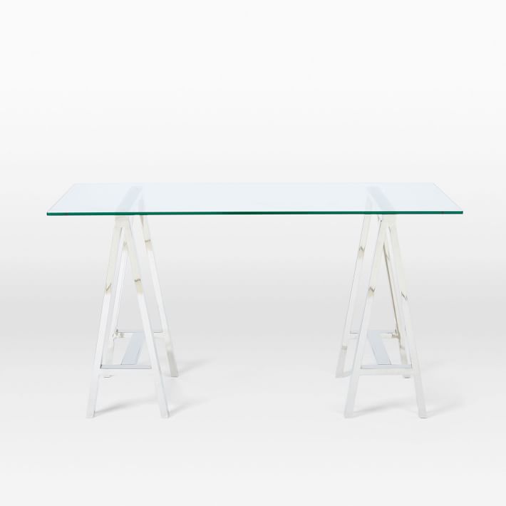 Venus Stainless Steel & Glass Office Desk