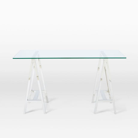 Venus Stainless Steel & Glass Office Desk