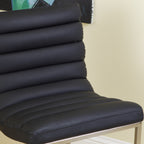 Auburn Modern Black Leather Bar Stool