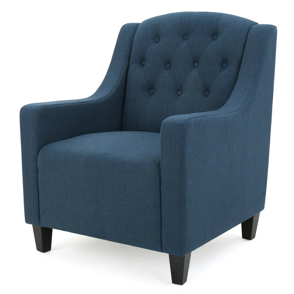 Canberra Linen Fabric Tufted Armchair - Elegant Comfort in Various Colours