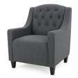 Canberra Linen Fabric Tufted Armchair - Elegant Comfort in Various Colours