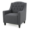 Canberra Linen Fabric Tufted Armchair - Elegant Comfort in Various Colours