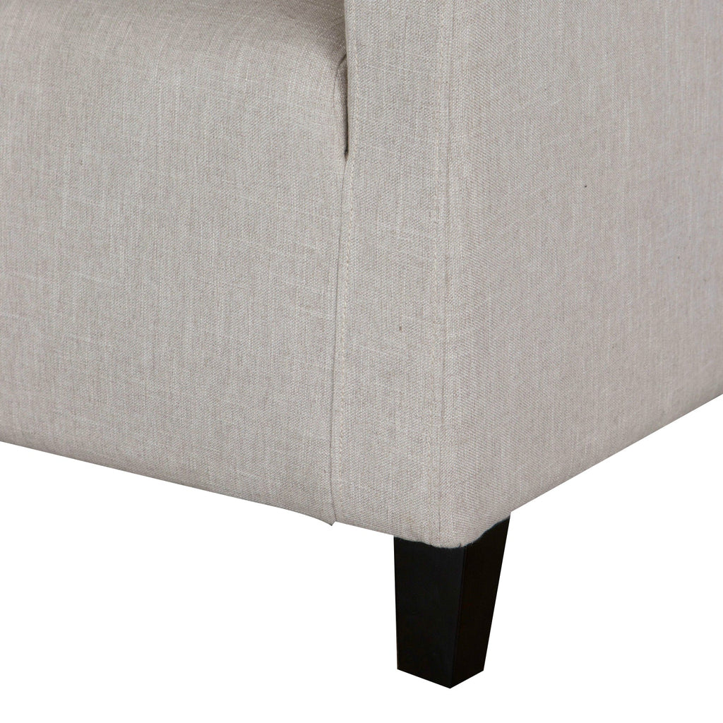 Canberra Fabric Armchair & Ottoman Set - Contemporary Elegance in Neutral Colors