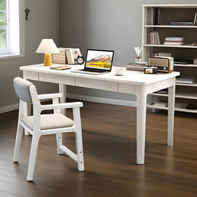 Mitch Solid Wood Study Desk in White