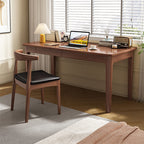 Mitch Solid Wood Desk - Walnut Finish