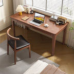 Mitch Solid Wood Desk - Walnut Finish