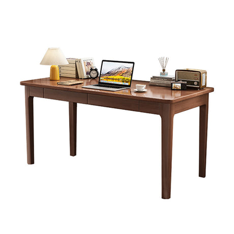 Mitch Solid Wood Desk - Walnut Finish