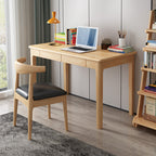 Mitch Solid Wood Study Desk - Rubberwood Finish