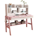 Ave Solid Wood Study Desk with Shelf
