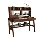 Ave Solid Wood Study Desk - Walnut Finish