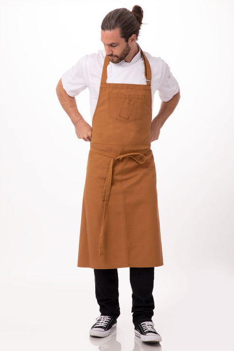 Rockford Nutmeg Chefs Bib Apron by Chef Works
