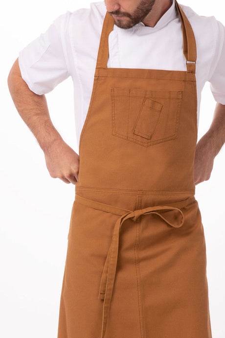Rockford Nutmeg Chefs Bib Apron by Chef Works