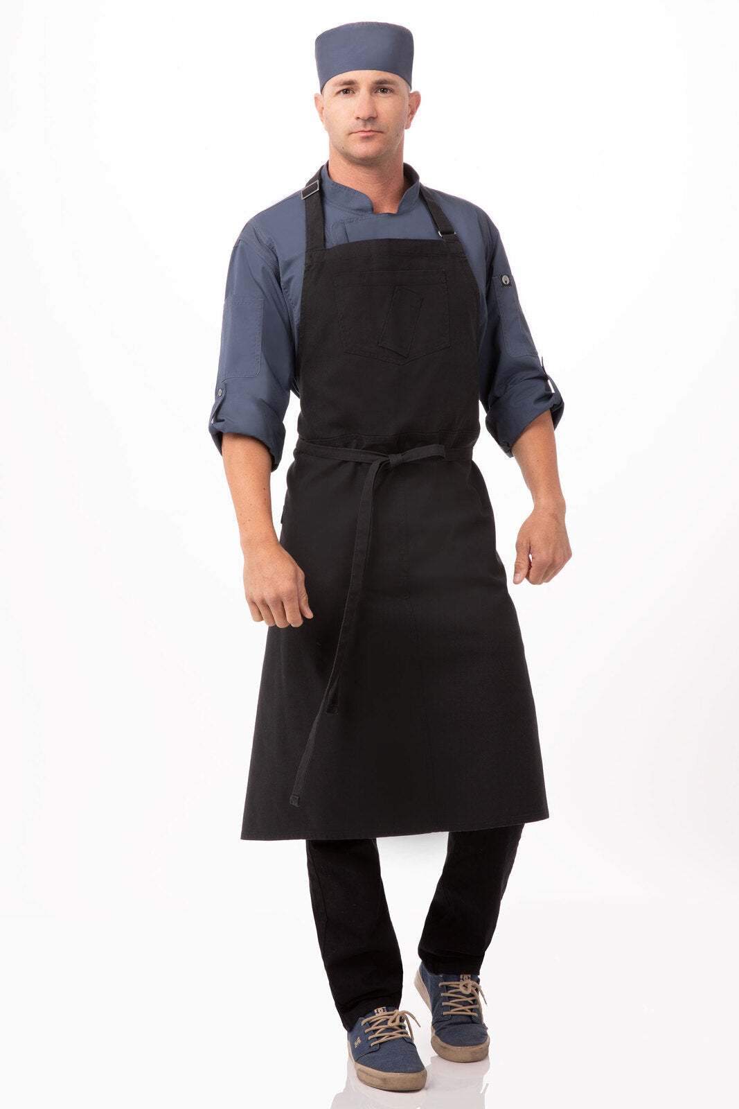 Rockford Steel Grey Chefs Bib Apron by Chef Works