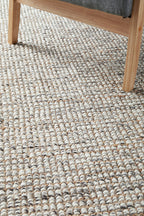 Arabella Grey Hand Loomed Wool & Jute Rug