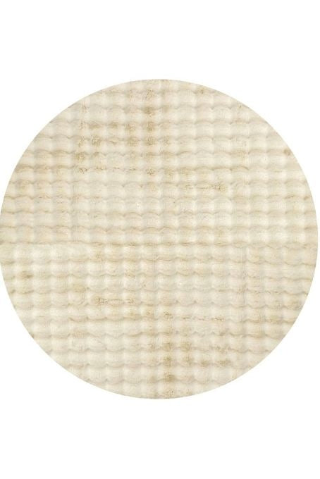Bubble Natural Washable Round Rug