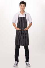 Chalk Stripe Black Bib Apron by Chef Works