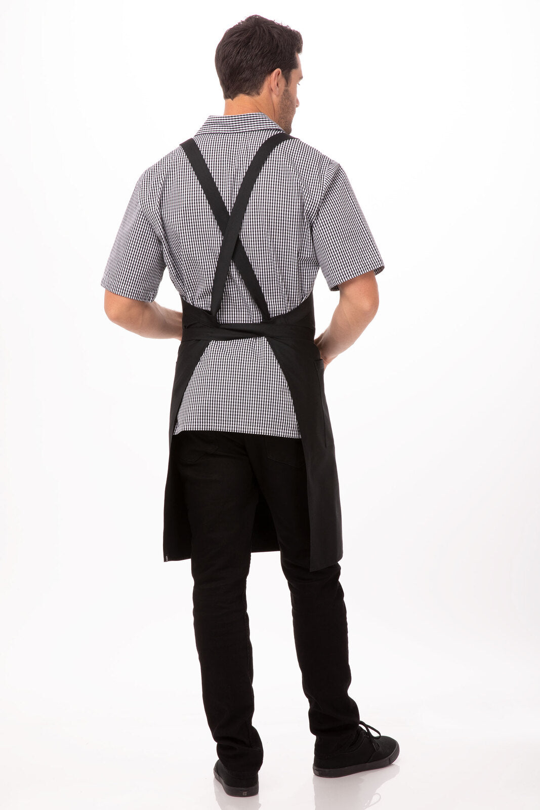 Cross-Back Black Bib Apron by Chef Works