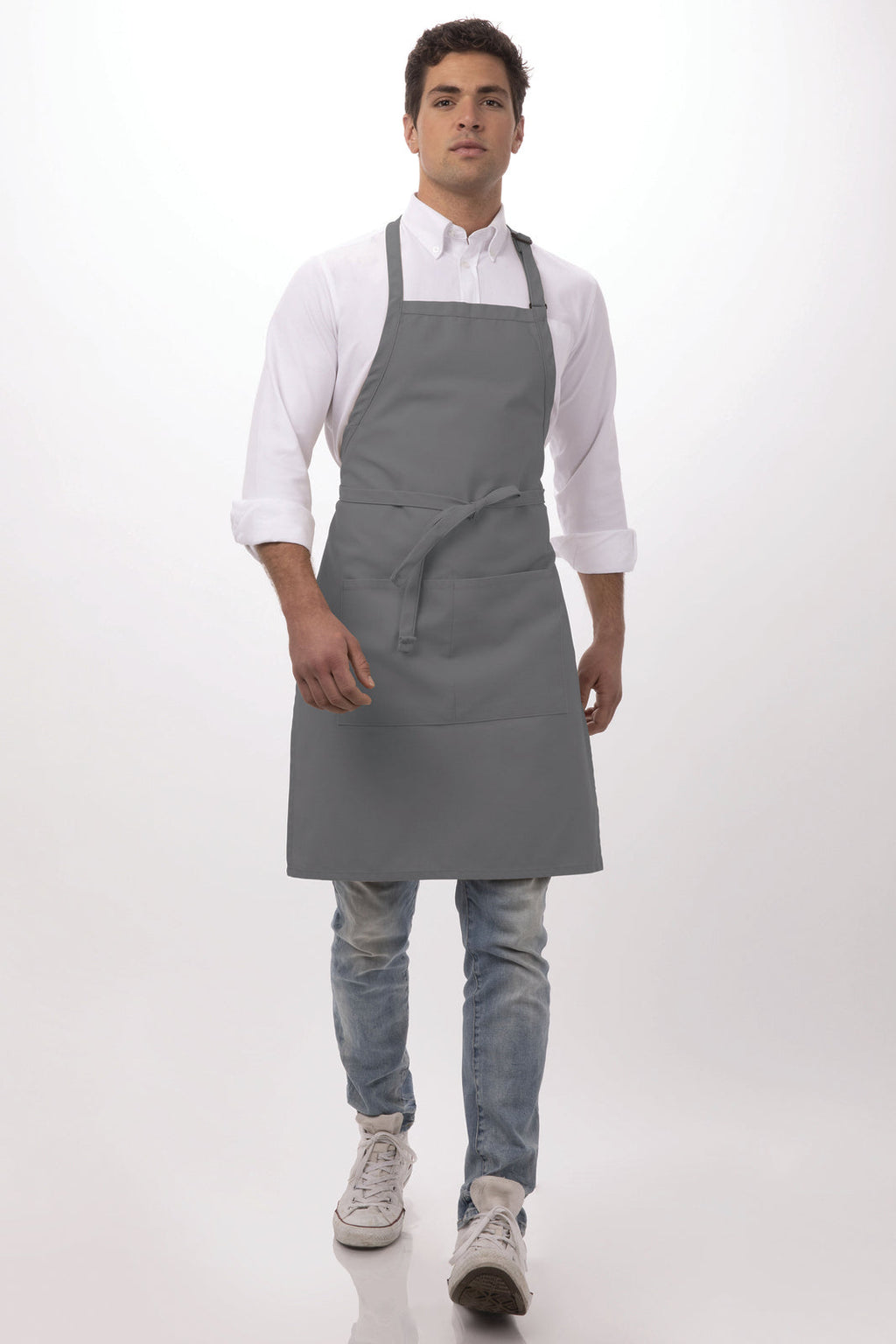 Butcher Grey Bib Apron by Chef Works