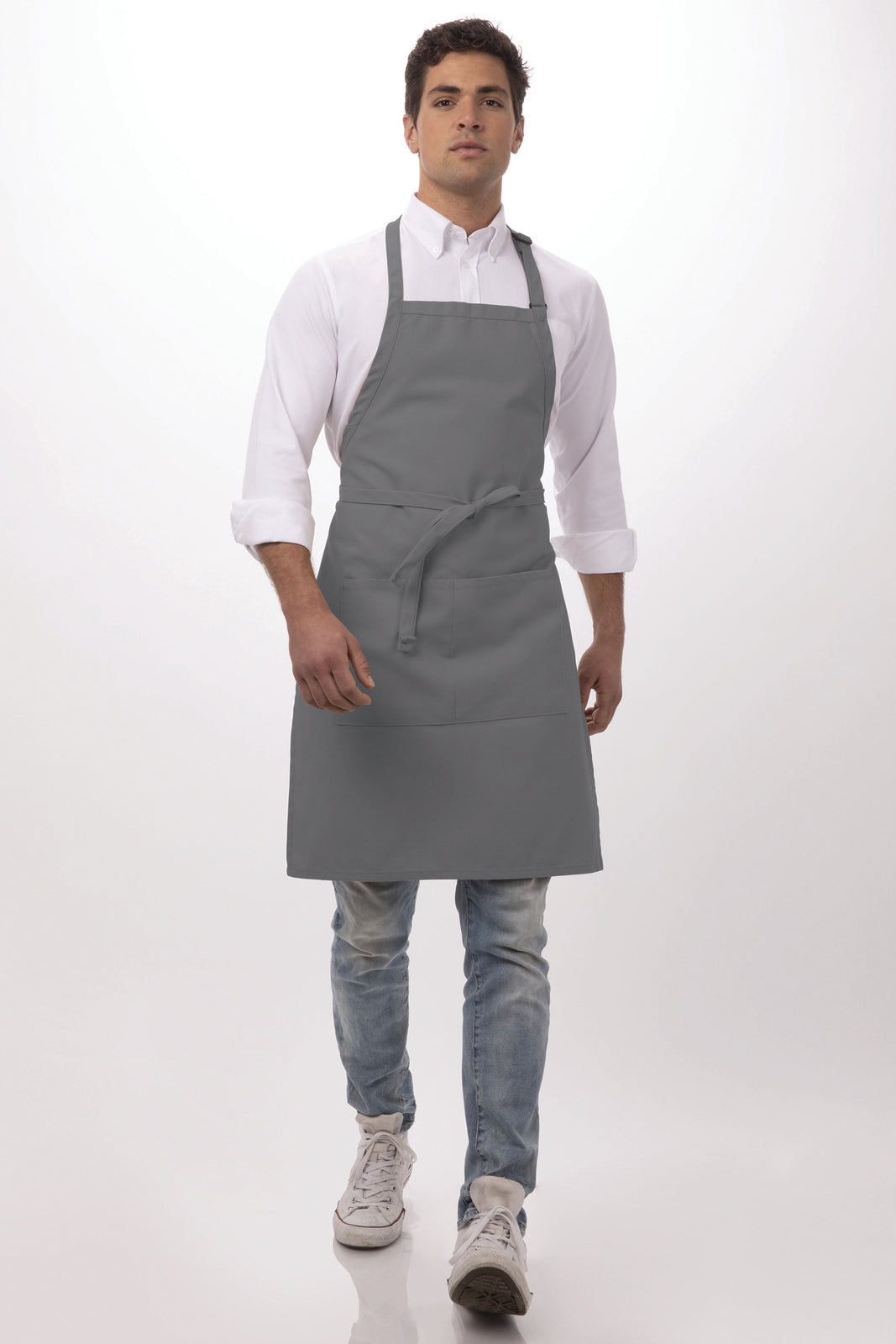 Butcher Grey Bib Apron by Chef Works