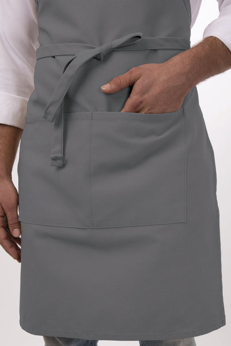 Butcher Grey Bib Apron by Chef Works