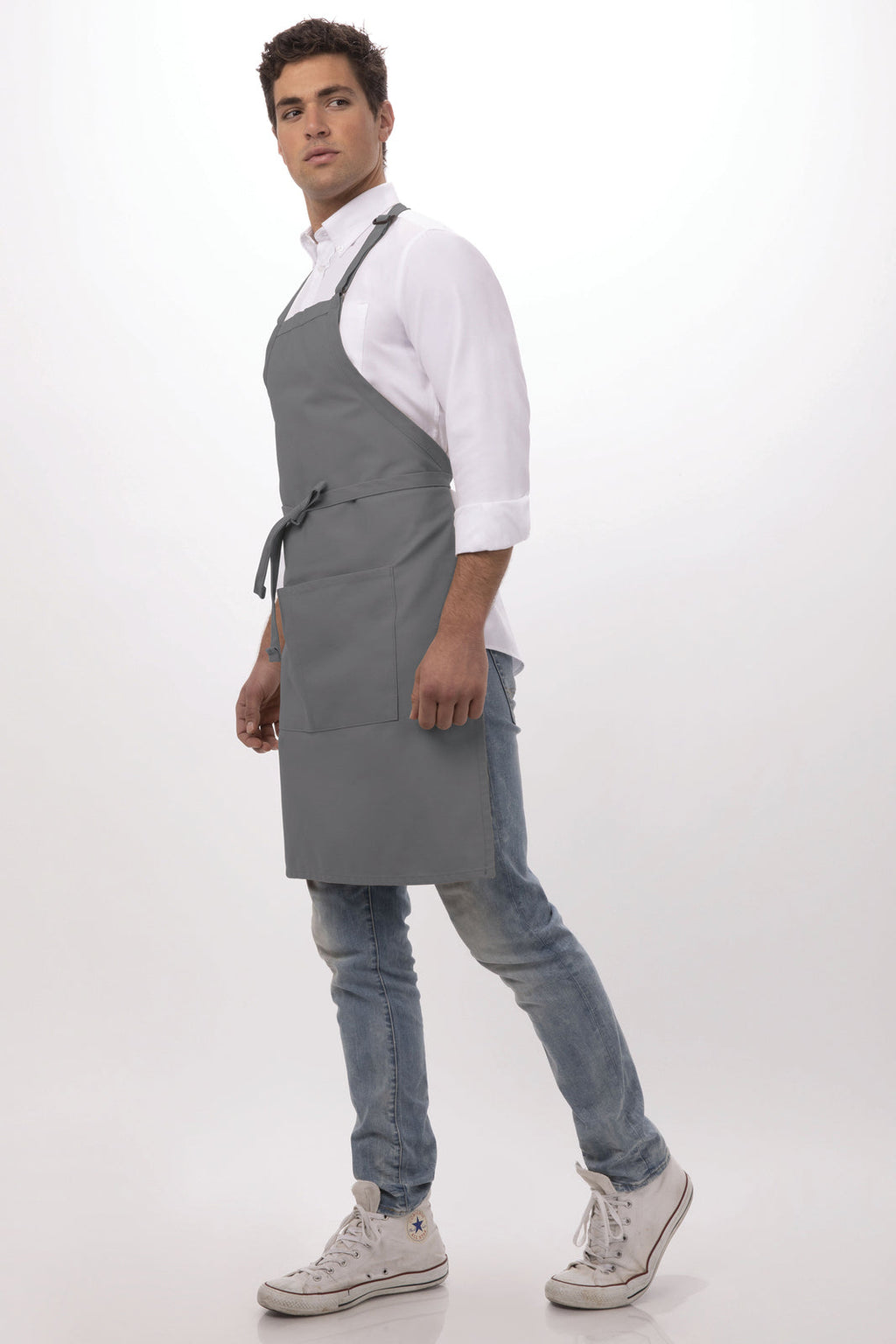 Butcher Grey Bib Apron by Chef Works