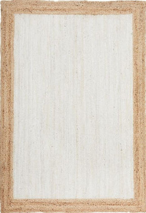 Noosa 333 White Hand-Braided Jute Rug