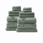 Aireys 650 GSM Zero Twist 14 Piece Bath Towel Set Collection by Renee Taylor