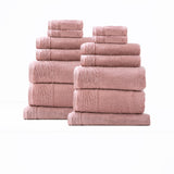 Aireys 650 GSM Zero Twist 14 Piece Bath Towel Set Collection by Renee Taylor