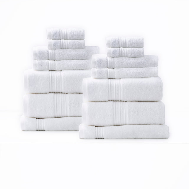 Brentwood 650 GSM Low Twist 14 Piece Bath Sheet Towel Set by Renee Taylor