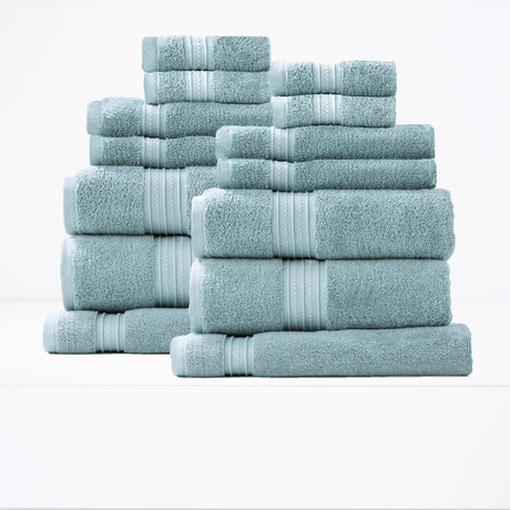 Brentwood 650 GSM Low Twist 14 Piece Bath Sheet Towel Set by Renee Taylor