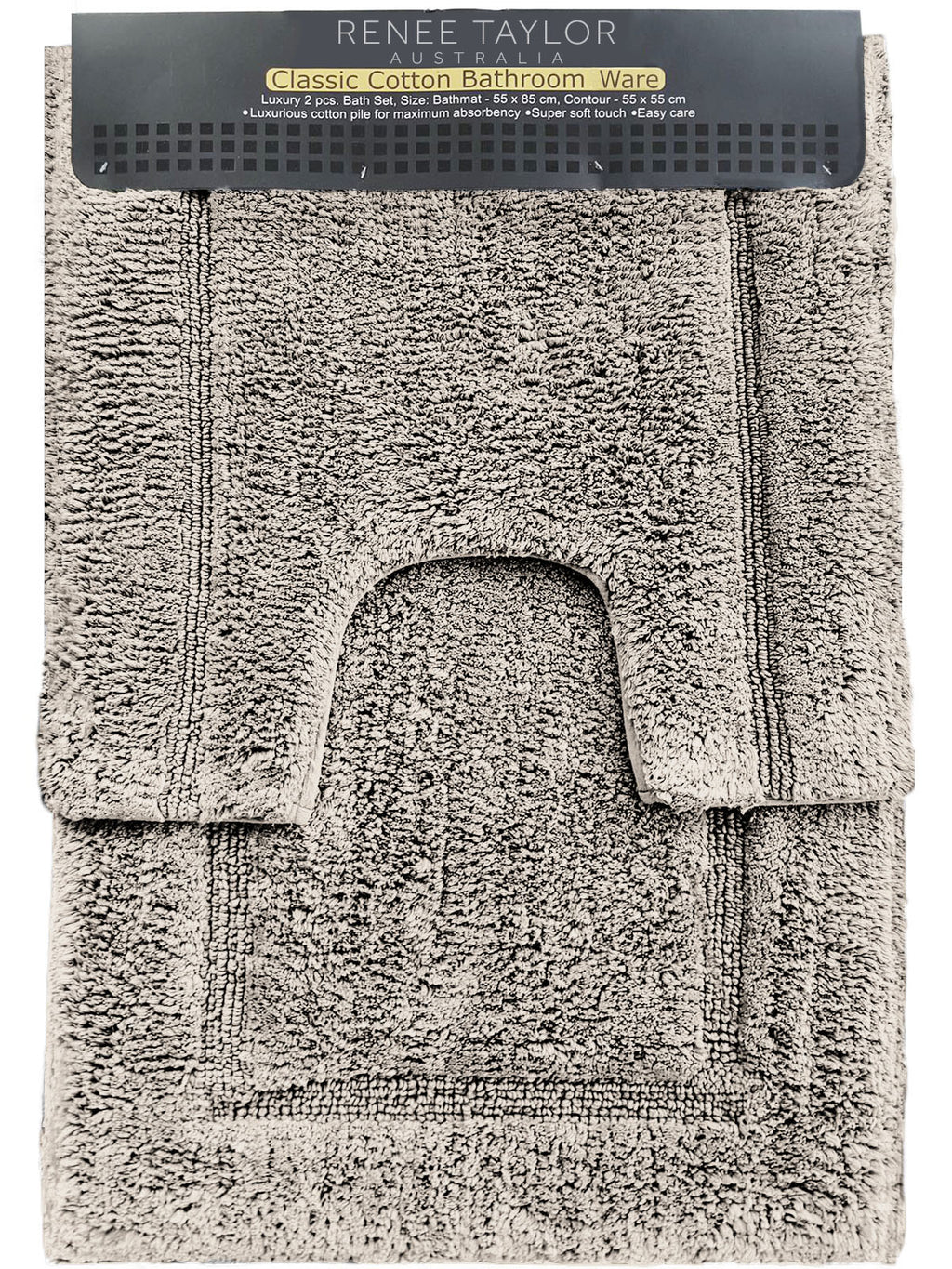 2 Piece 2200 GSM Tufted Bath Mat Set by Renee Taylor – Luxury Plush Absorbent