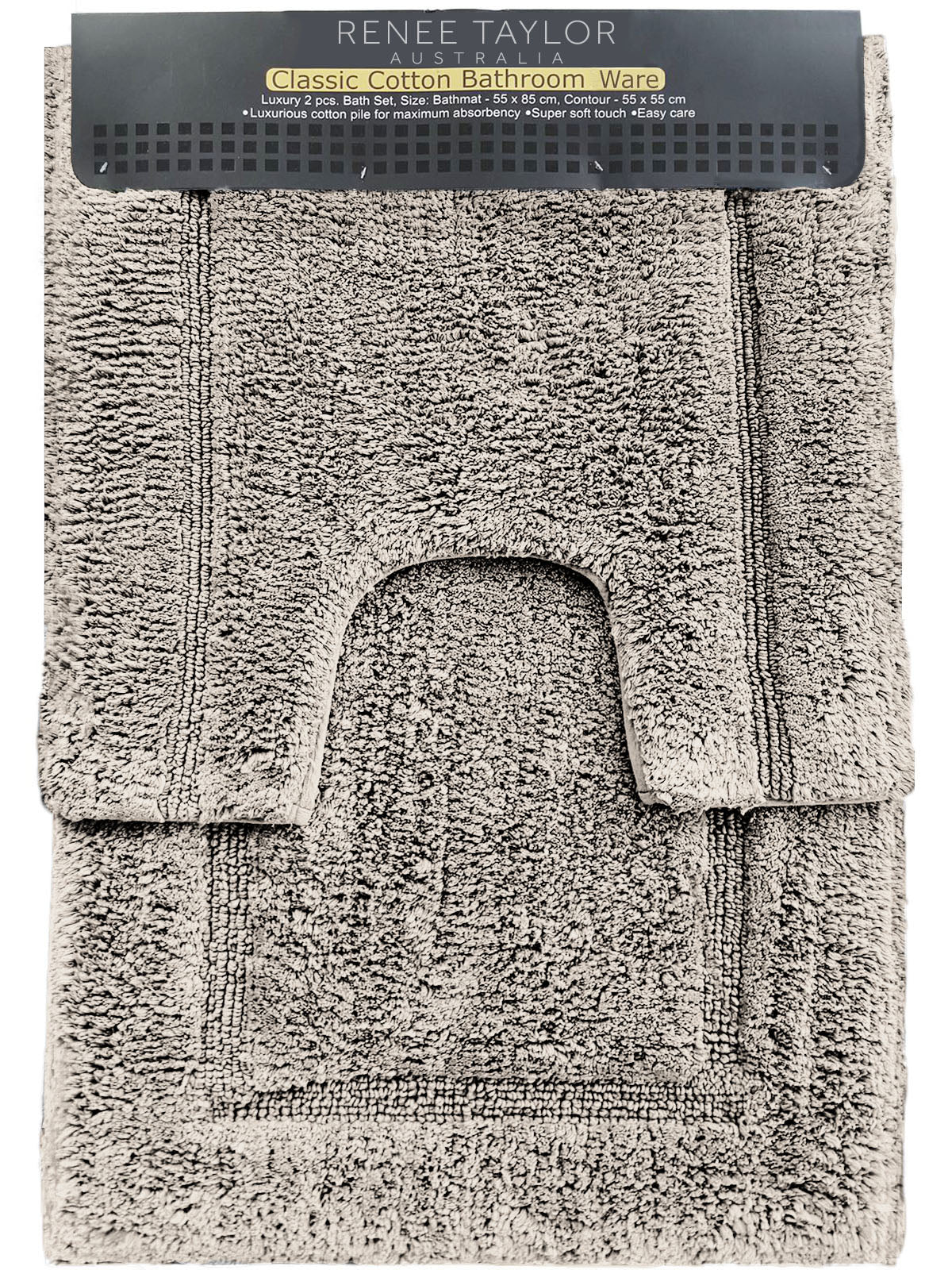 2 Piece 2200 GSM Tufted Bath Mat Set by Renee Taylor – Luxury Plush Absorbent