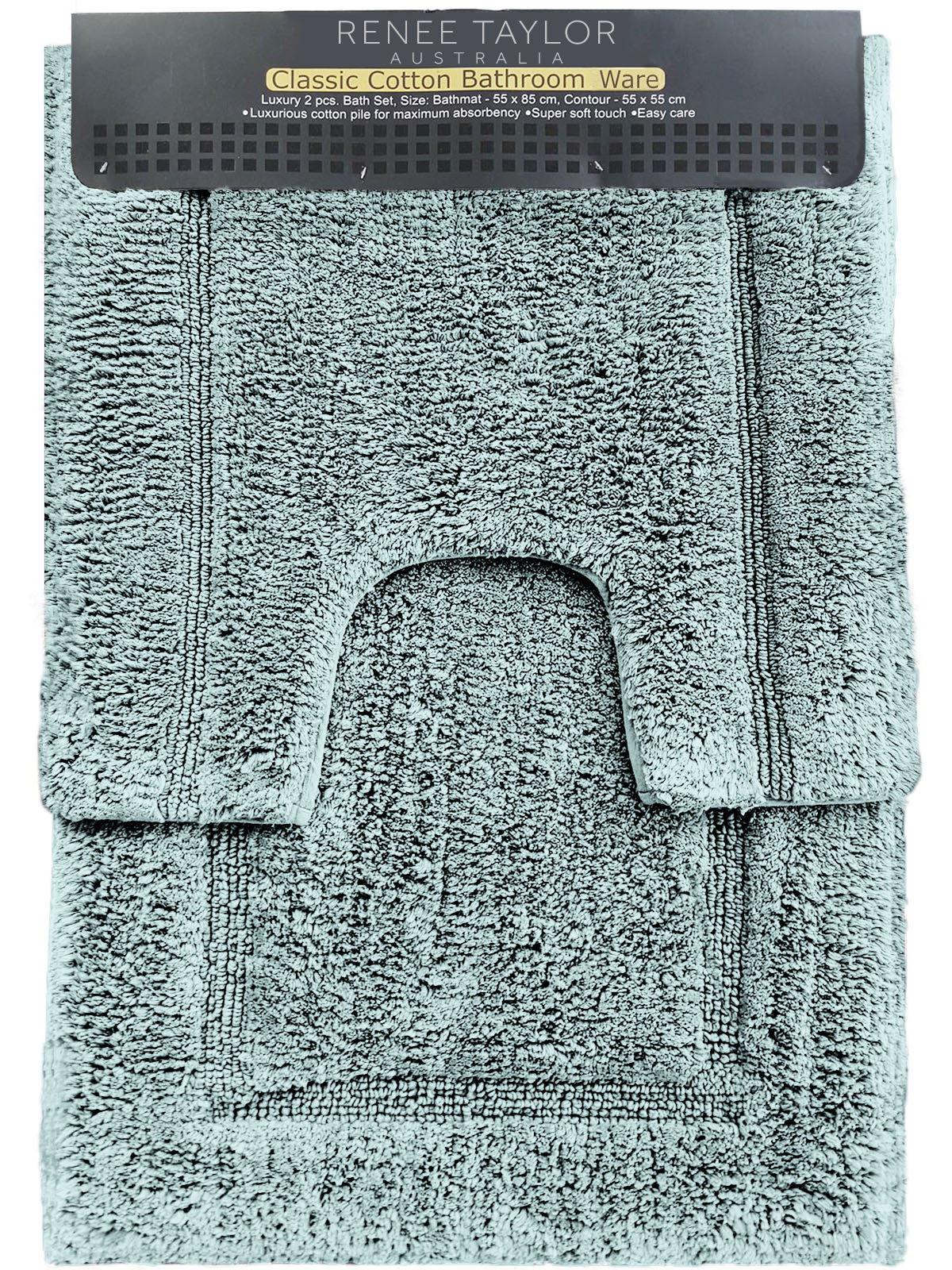 2 Piece 2200 GSM Tufted Bath Mat Set by Renee Taylor – Luxury Plush Absorbent