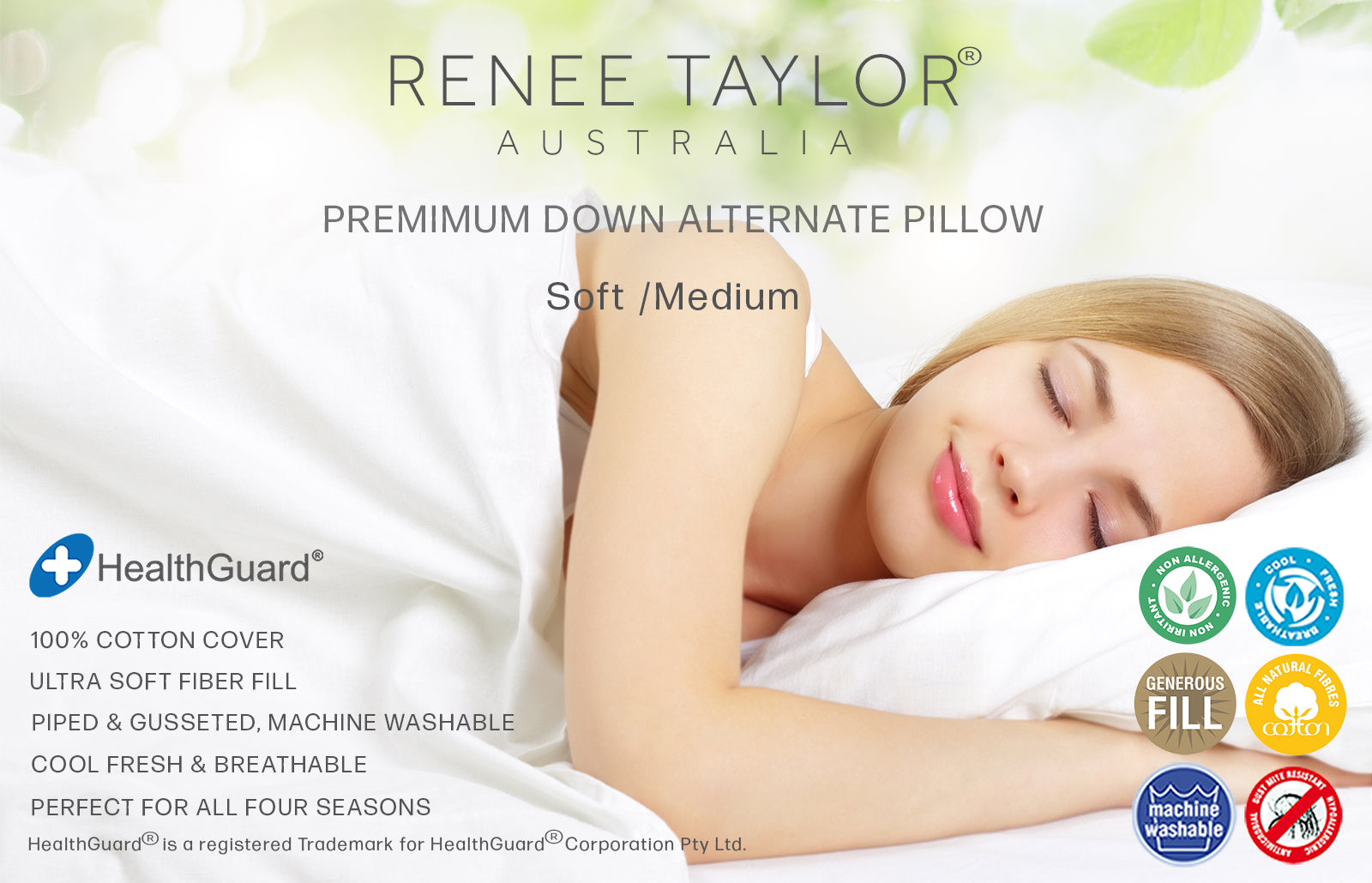 Renee Taylor Australian Made Down Alternate Pillow