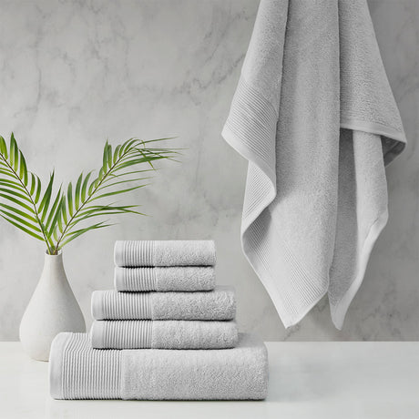 Retreat Cotton Tencel Antimicrobial 6 Piece Towel Set by Cloud Linen Collection