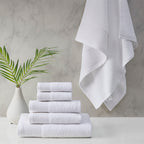 Retreat Cotton Tencel Antimicrobial 6 Piece Towel Set by Cloud Linen Collection