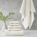 Retreat Cotton Tencel Antimicrobial 6 Piece Towel Set by Cloud Linen Collection