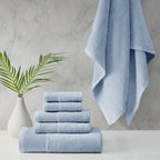 Retreat Cotton Tencel Antimicrobial 6 Piece Towel Set by Cloud Linen Collection
