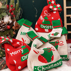 Festive Knitted Christmas Gift Bag Set