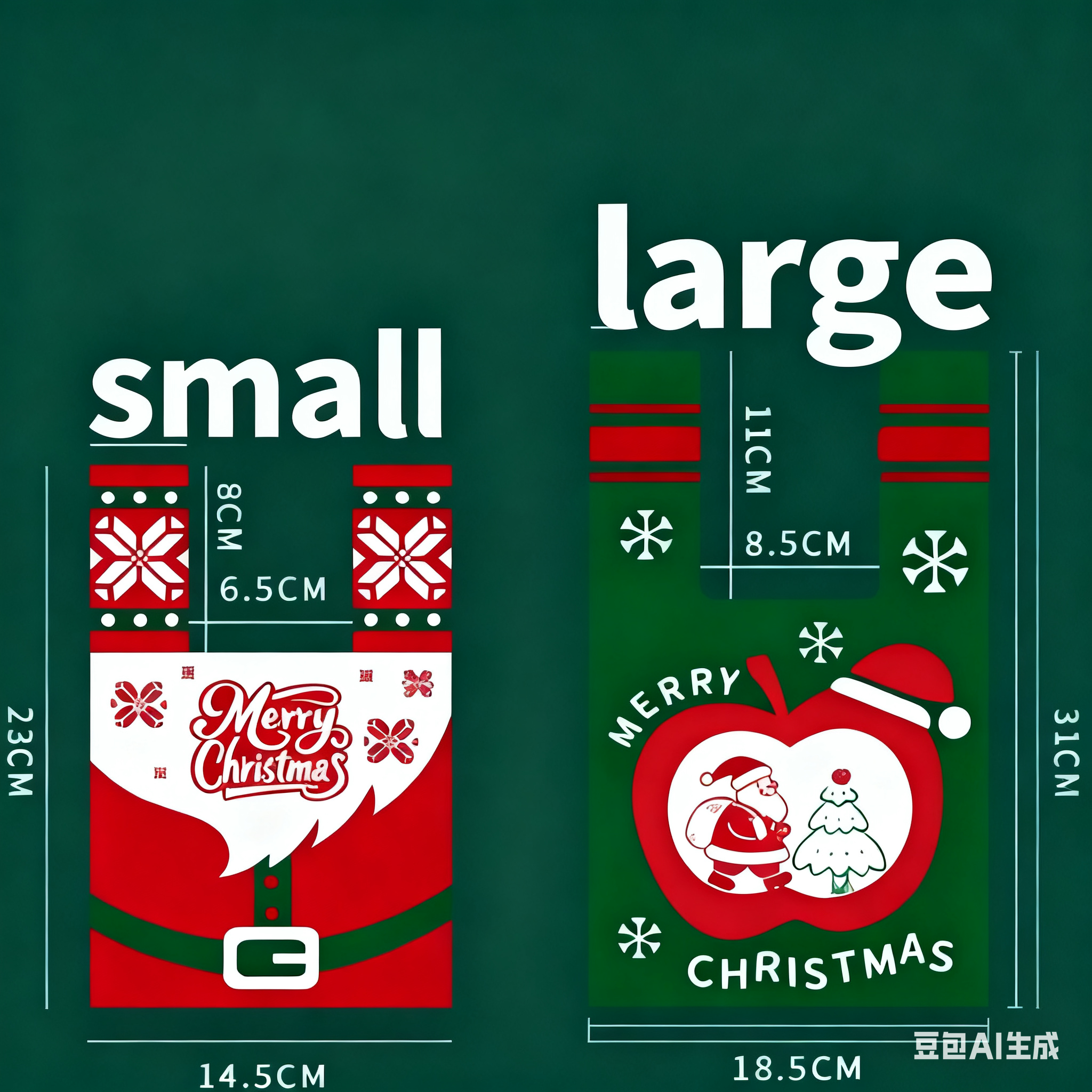 Festive Knitted Christmas Gift Bag Set