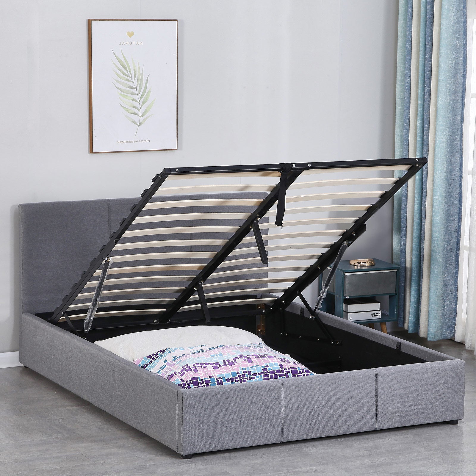 Milano Luxury Gas Lift Bed Frame - Queen